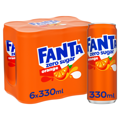 Afbeeldingen van FANTA ZERO ORANGE BLIK 6X33CL
